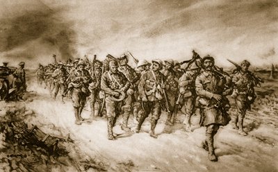 Dublins and Munsters Returning from the Victory at Ginch, 1914-19 by Christopher Clark